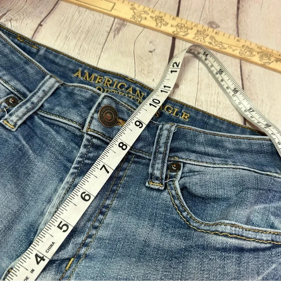 american eagle extreme flex mens jeans light wash sz 28x28" original boot - Picture 4 of 10